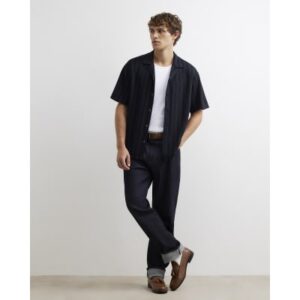Regular Fit Pinstripe Shirt in Navy