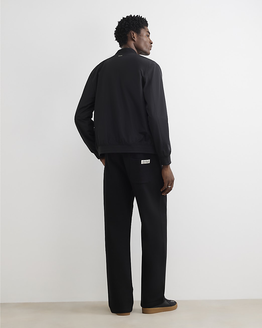 Regular Fit Sanctuaire Patch Joggers in Black - Image 3 Regular Fit Sanctuaire Patch Joggers in Black