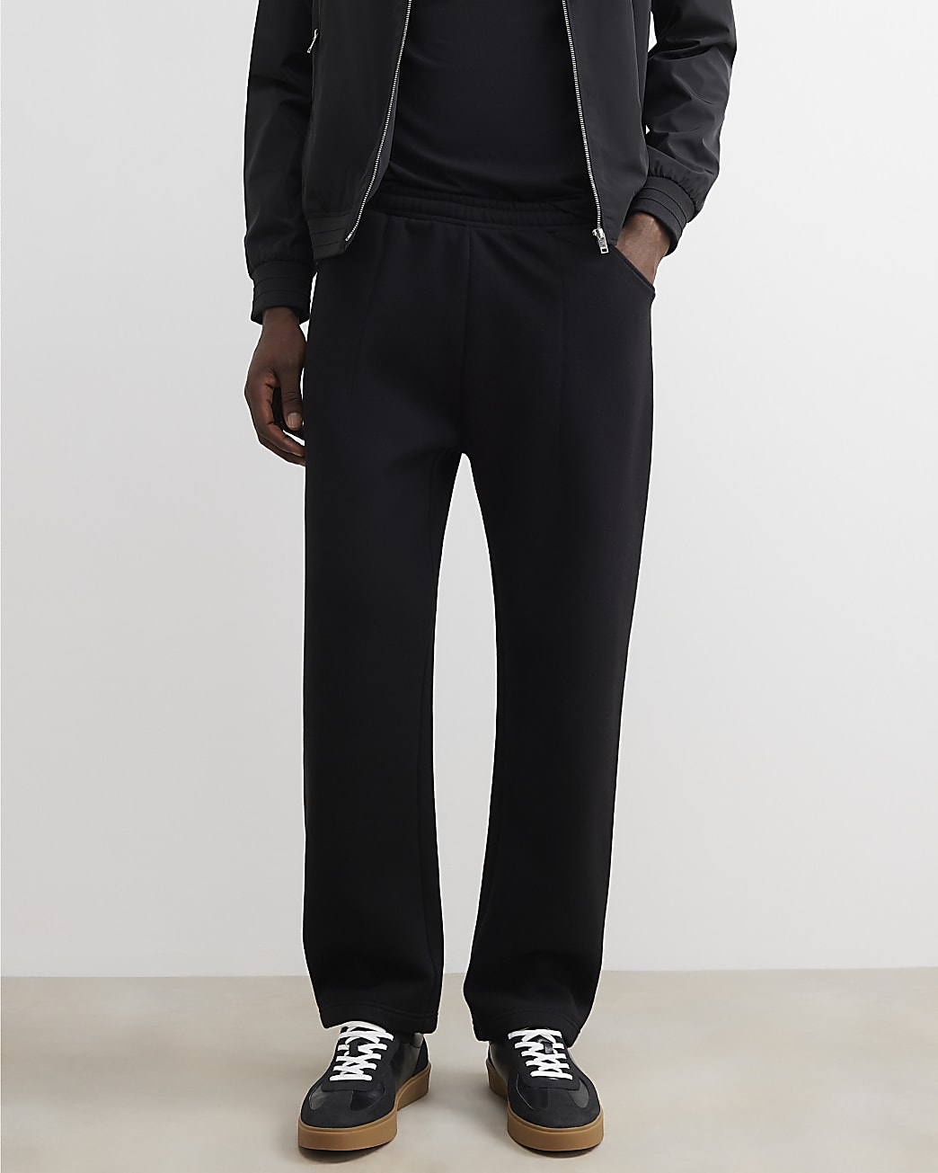 Regular Fit Sanctuaire Patch Joggers in Black - Image 4 Regular Fit Sanctuaire Patch Joggers in Black