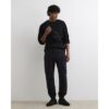 Regular Fit Stretch Cargo Trousers in Black