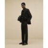 Regular Fit Suit Trousers in Black