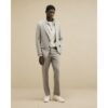 Regular Fit Texture Suit Trousers in Grey