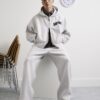 Sanctuaire Badge Wide Leg Joggers in Grey