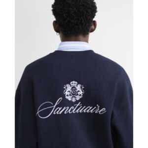 Sanctuaire Quilted Sweatshirt in Navy