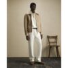 Shearling Lined Western Jacket in Beige