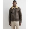 Shearling Lined Western Jacket in Brown