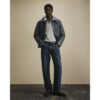 Shearling Lined Western Jacket in Grey