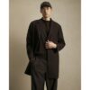 Single Breasted Overcoat in Brown