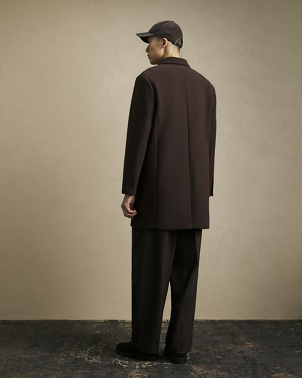 Single Breasted Overcoat in Brown - Image 3 Single Breasted Overcoat in Brown