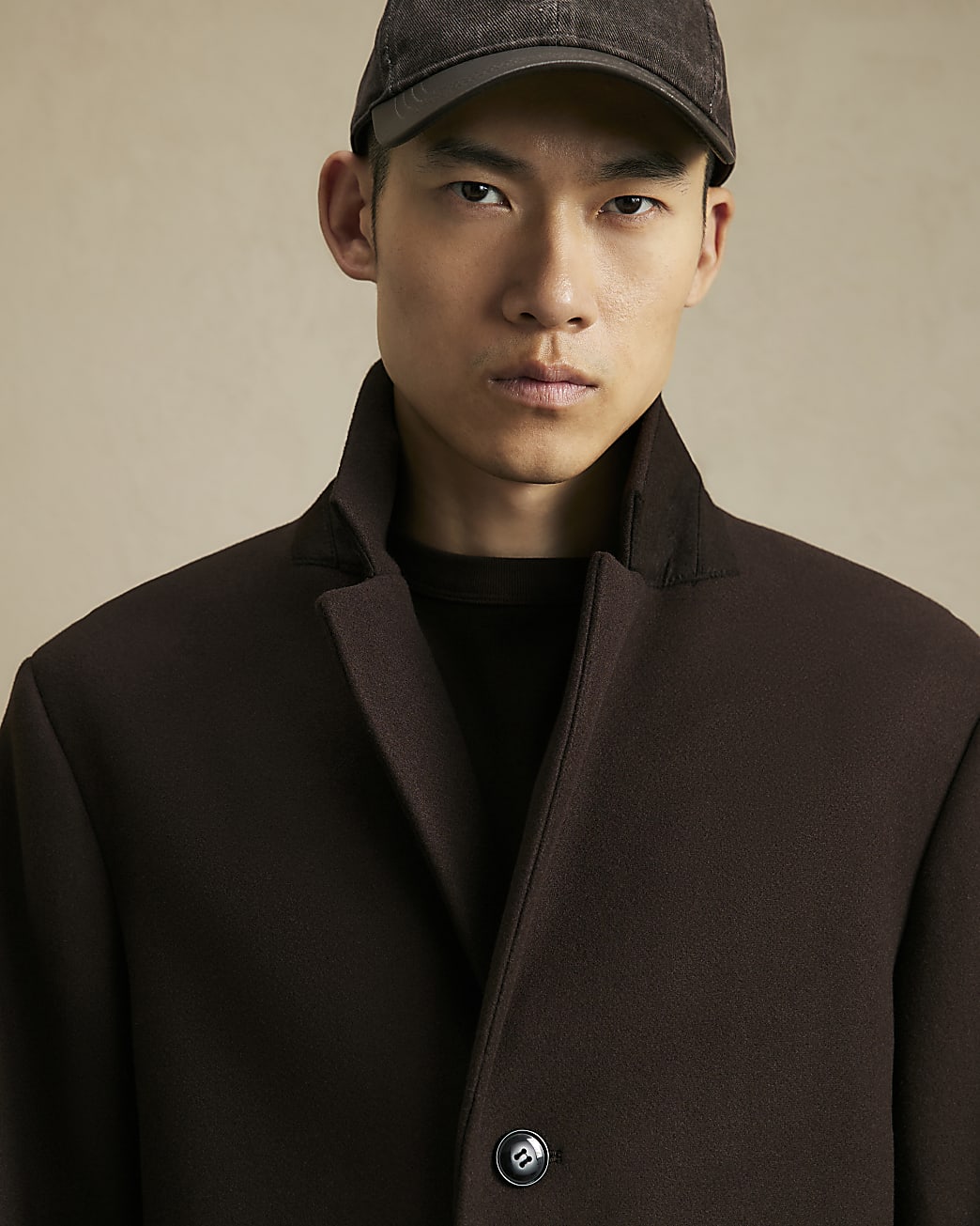 Single Breasted Overcoat in Brown - Image 4 Single Breasted Overcoat in Brown