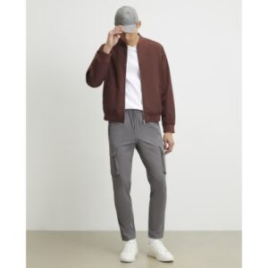 Skinny Fit Cargo Trousers in Grey