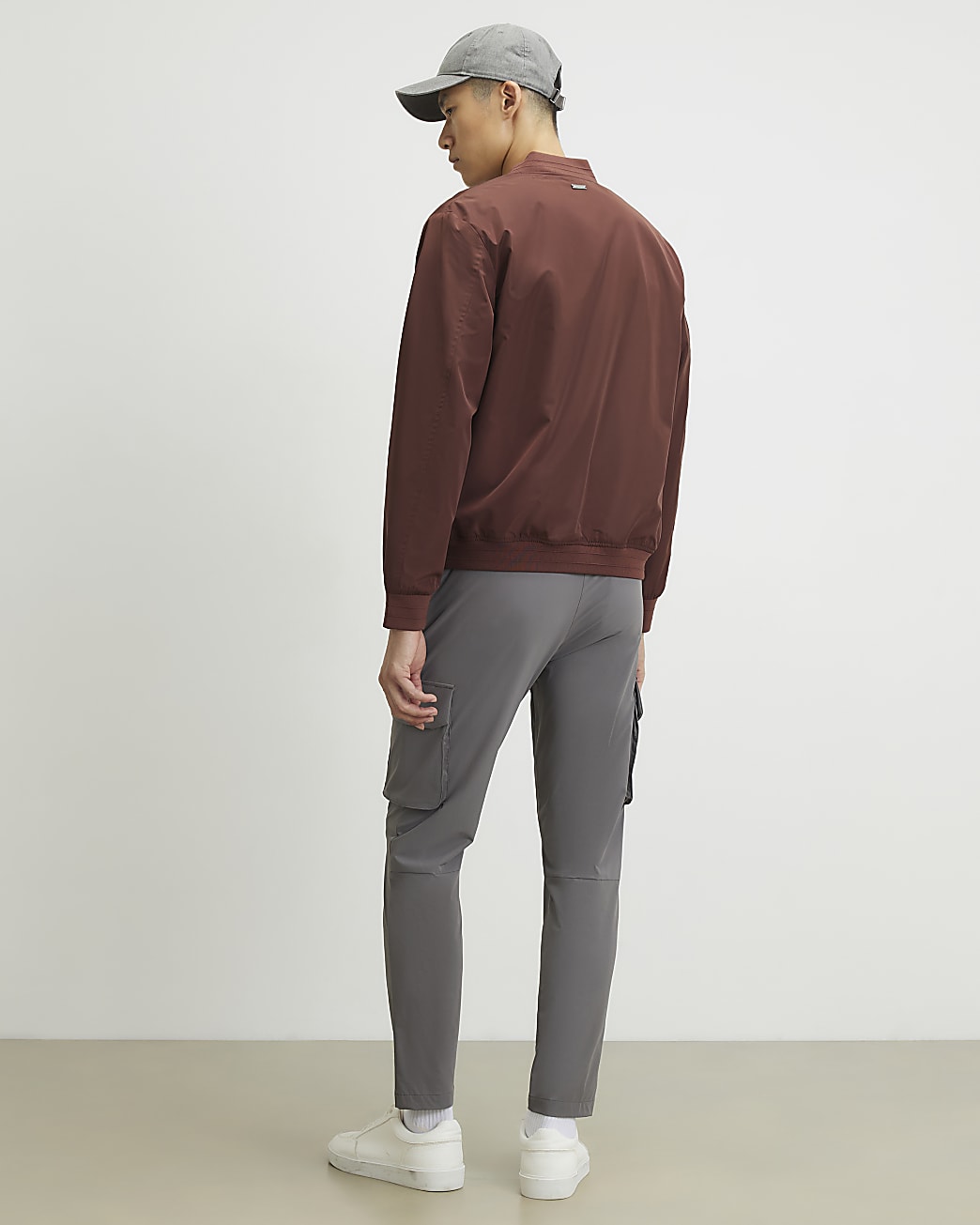 Skinny Fit Cargo Trousers in Grey - Image 3 Skinny Fit Cargo Trousers in Grey