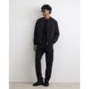Skinny Fit Cotton Cargo Trousers in Black