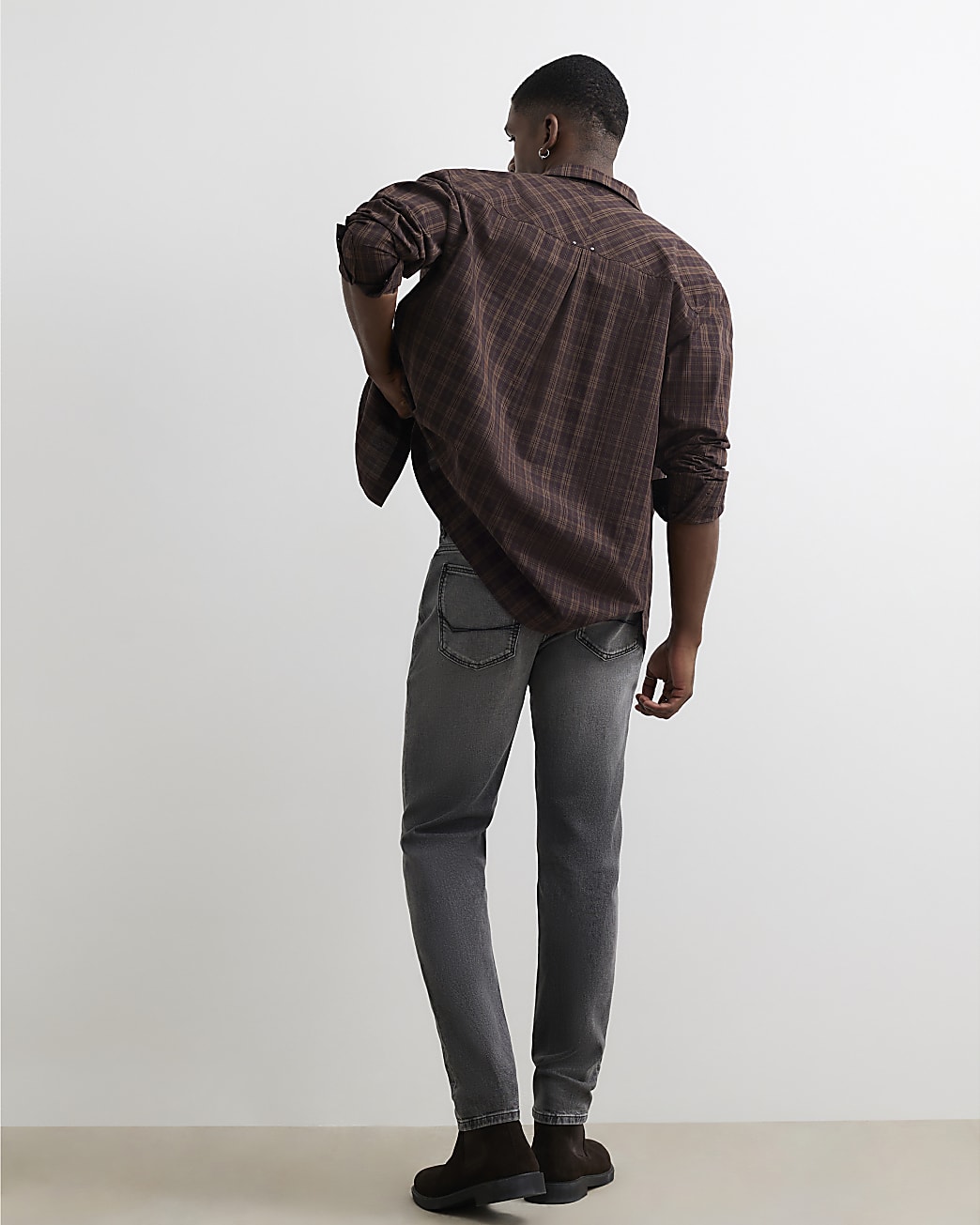 Skinny Fit Jeans in Grey - Image 3 Skinny Fit Jeans in Grey