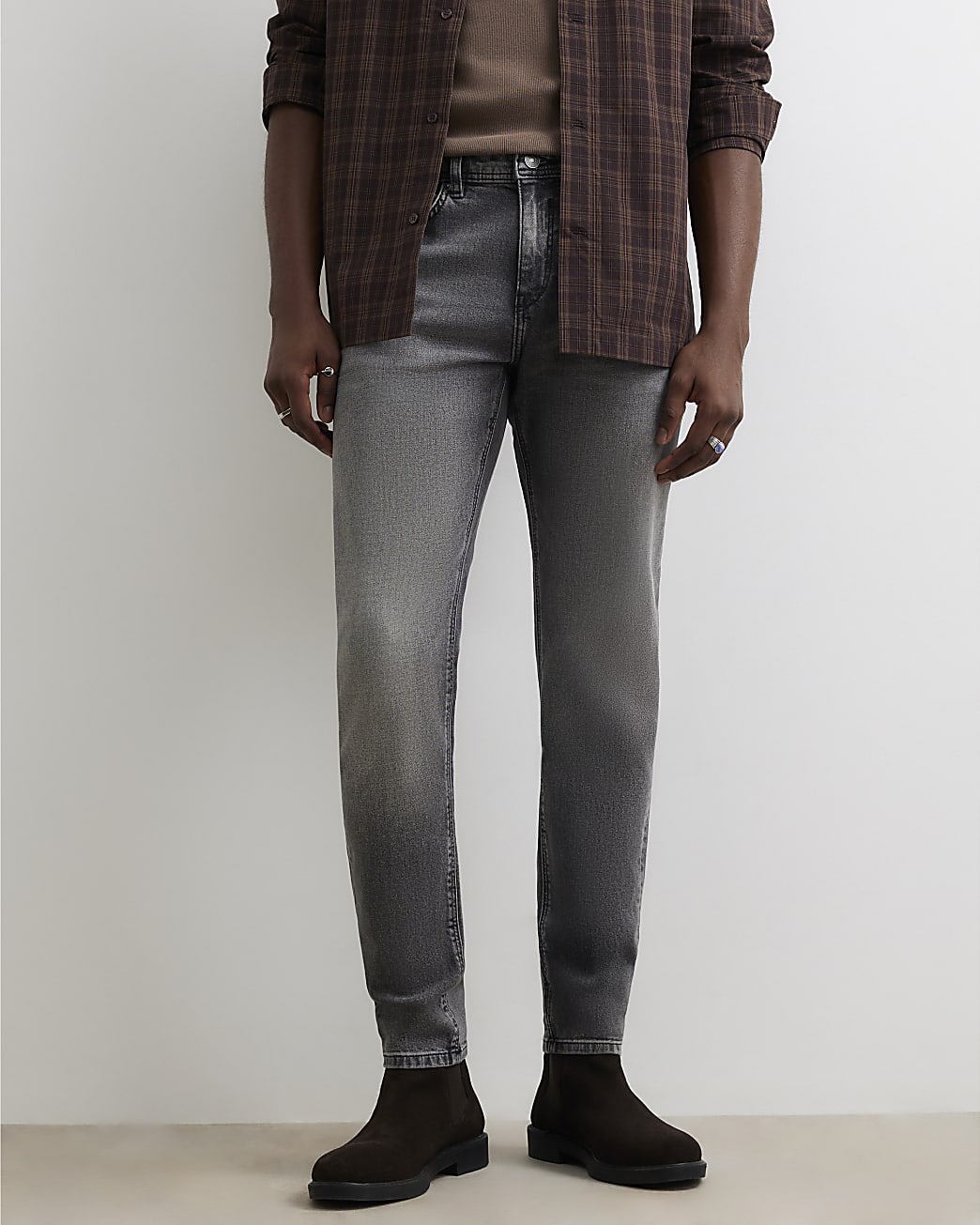 Skinny Fit Jeans in Grey - Image 4 Skinny Fit Jeans in Grey