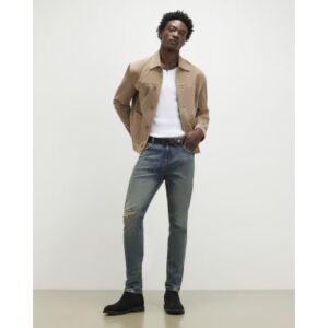 Skinny Fit Ripped Jeans in Blue