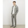 Skinny Fit Stretch Cargo Trousers in Grey