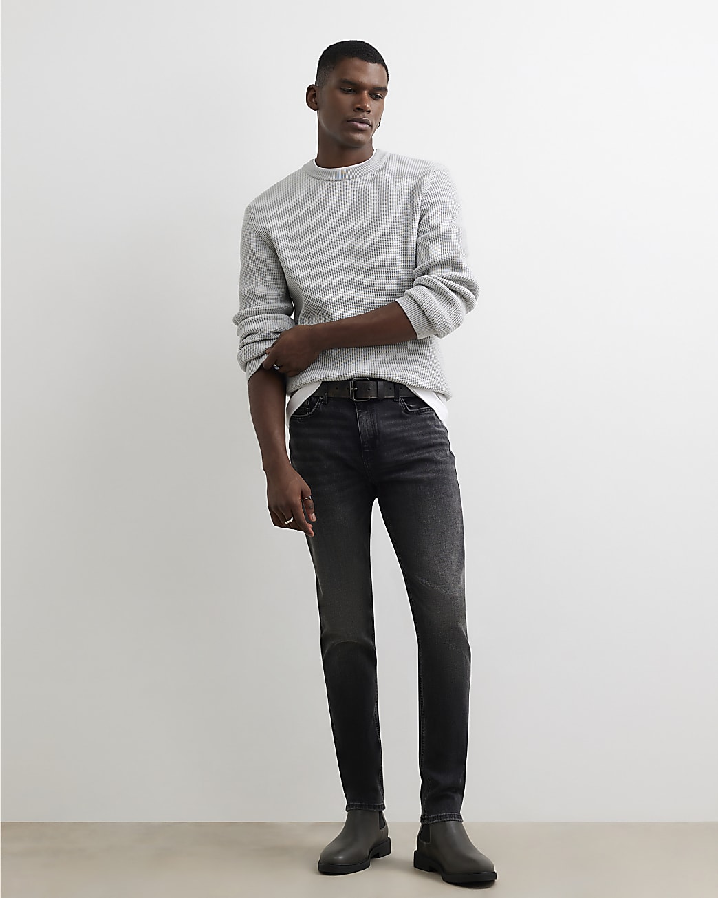 Skinny Fit Stretch Jeans in Black - Image 2 Skinny Fit Stretch Jeans in Black
