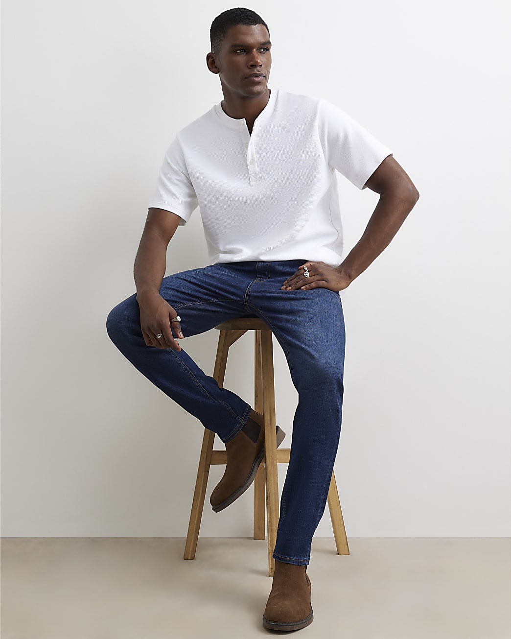 Skinny Fit Stretch Jeans in Blue - Image 2 Skinny Fit Stretch Jeans in Blue