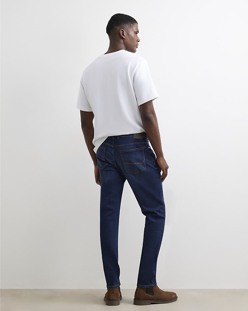 Skinny Fit Stretch Jeans in Blue - Image 3 Skinny Fit Stretch Jeans in Blue