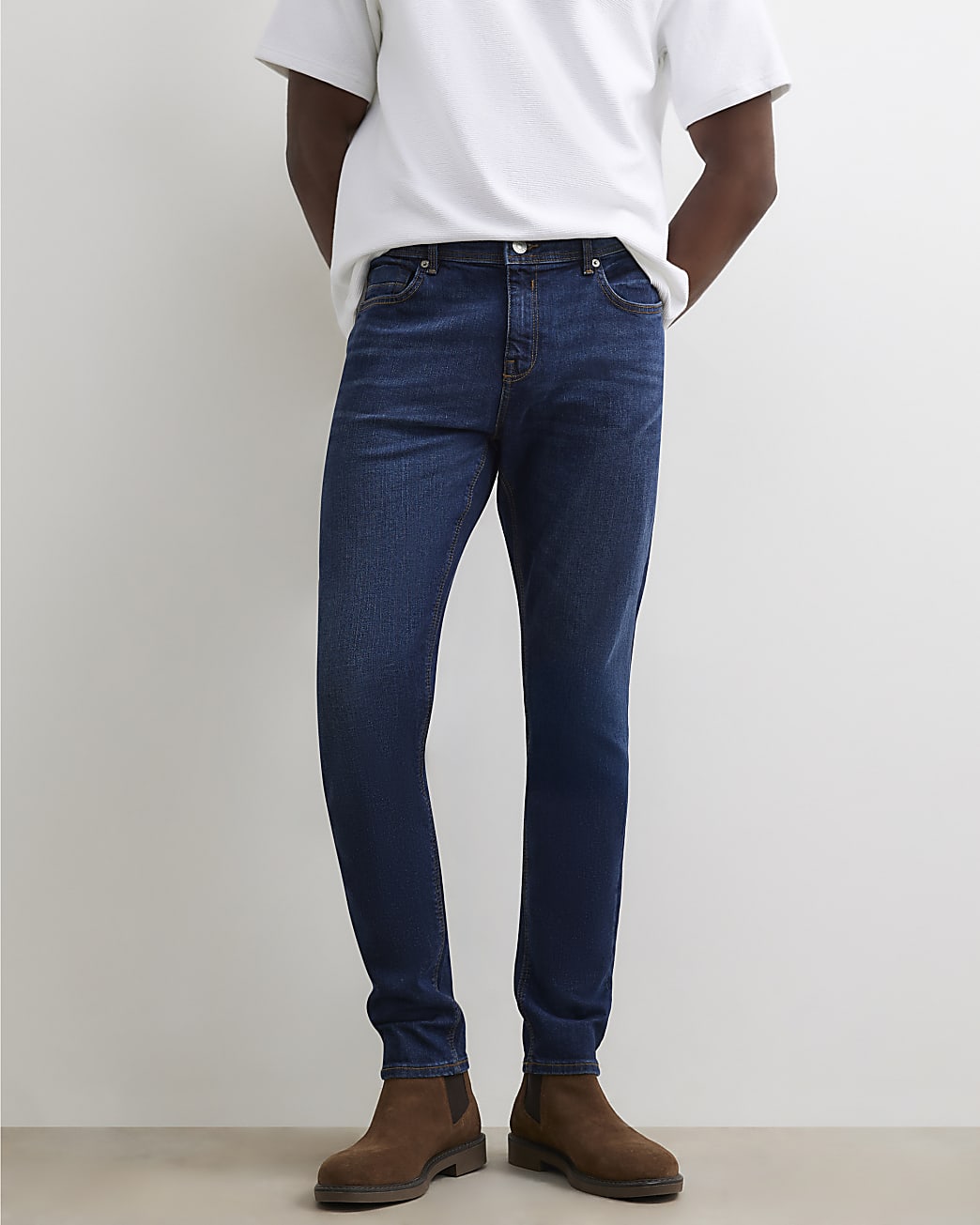 Skinny Fit Stretch Jeans in Blue - Image 4 Skinny Fit Stretch Jeans in Blue