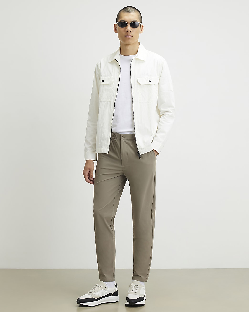 Skinny Fit Trousers in Beige - Image 2 Skinny Fit Trousers in Beige