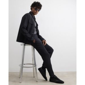 Skinny Fit Trousers in Black