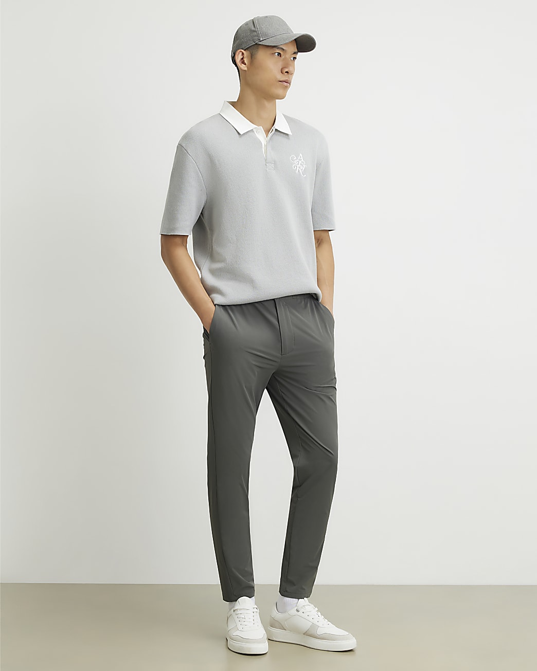 Skinny Fit Trousers in Grey - Image 2 Skinny Fit Trousers in Grey