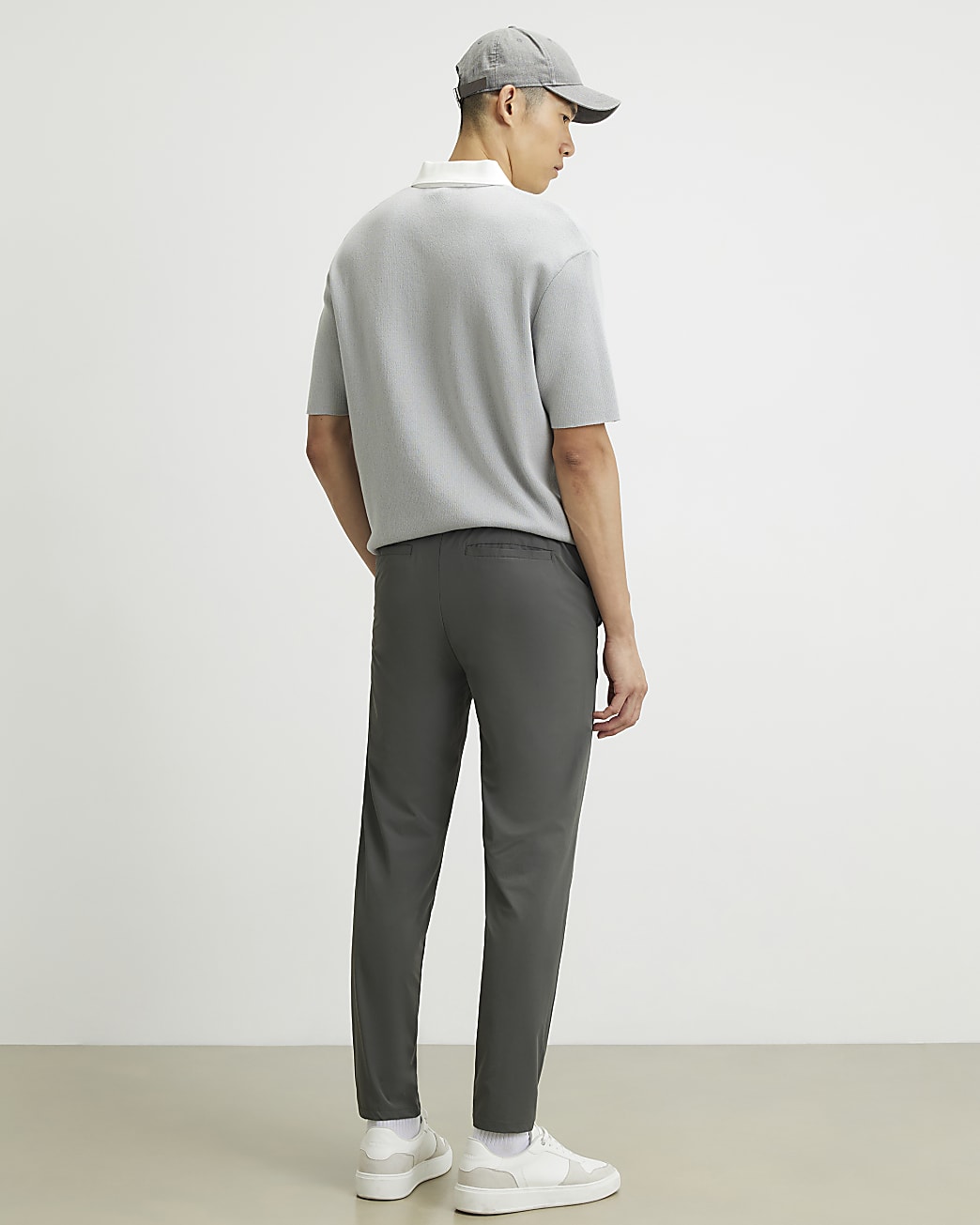 Skinny Fit Trousers in Grey - Image 3 Skinny Fit Trousers in Grey