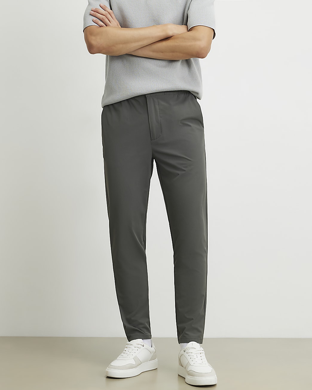 Skinny Fit Trousers in Grey - Image 4 Skinny Fit Trousers in Grey
