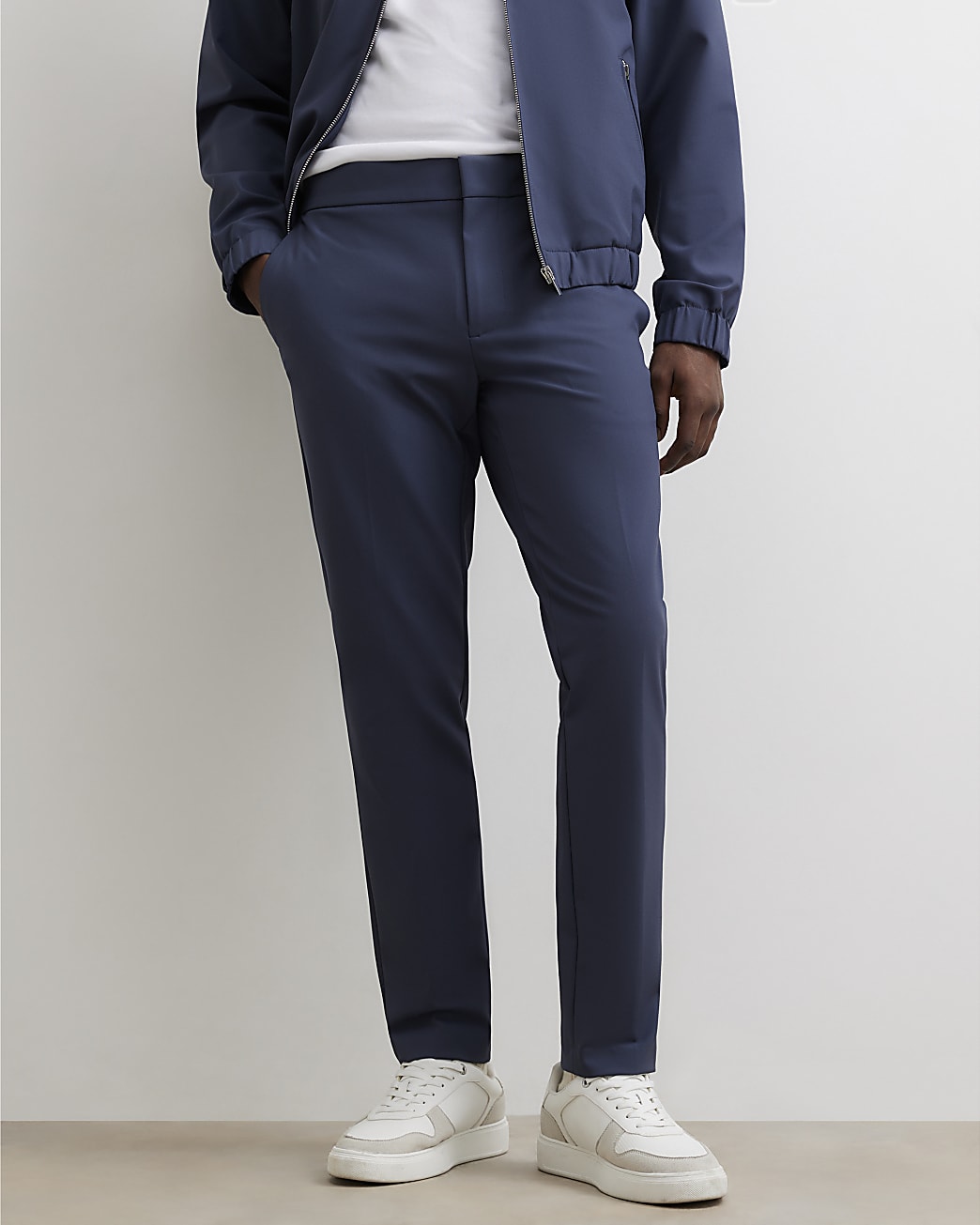 Skinny Tech Comfort Trousers in Blue - Image 4 Skinny Tech Comfort Trousers in Blue