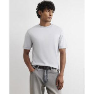 Slim Fit Cotton T-shirt in Grey