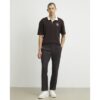 Slim Fit Fine Texture Trousers in Brown