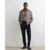 Slim Fit Fine Textured Trousers in Black