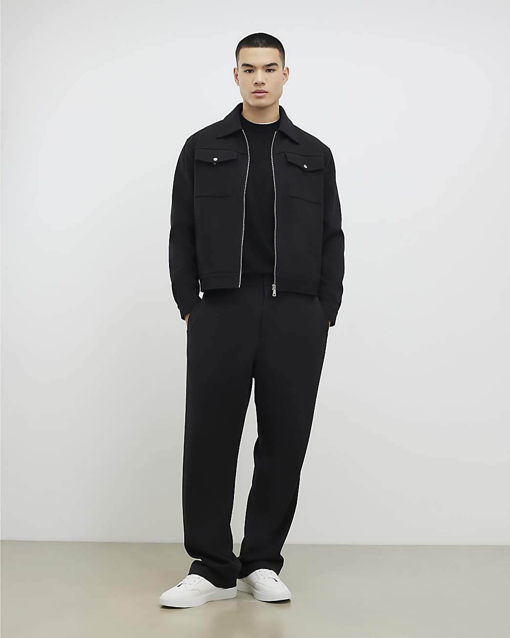 Slim Fit Knit Jumper in Black - Image 4 Slim Fit Knit Jumper in Black