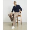 Slim Fit Knitted Polo Shirt in Navy