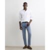 Slim Fit Mid Wash Jeans in Blue