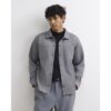 Slim Fit Pique Double Pocket Jacket in Grey