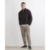 Slim Fit Pique Turnup Hem Joggers in Beige