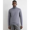 Slim Fit Roll Neck Jumper in Grey