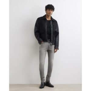 Slim Fit Spray on Jeans in Grey