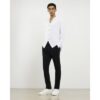 Slim Fit Stretch Chino Trousers in Black