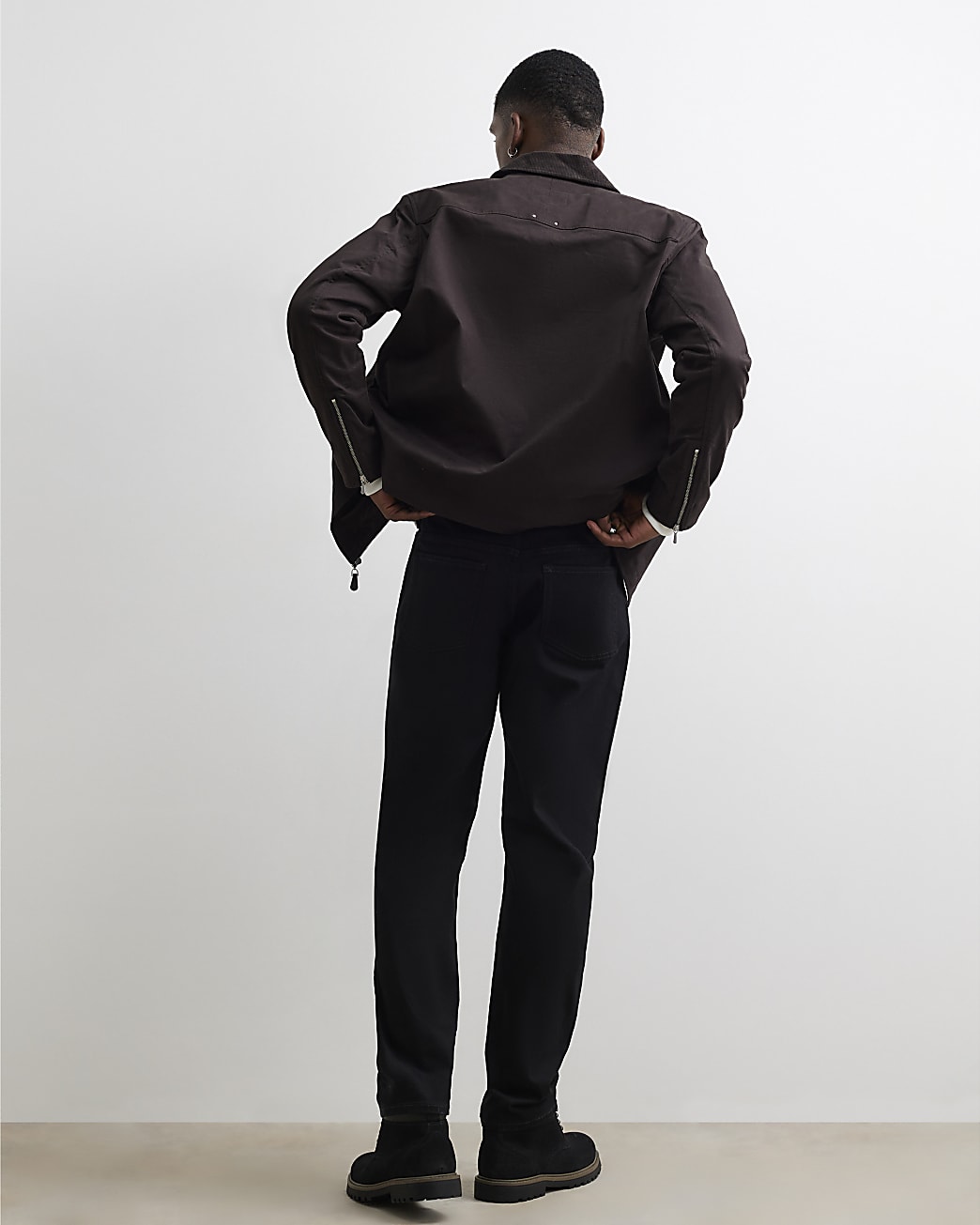 Slim Fit Stretch Jeans in Black - Image 3 Slim Fit Stretch Jeans in Black