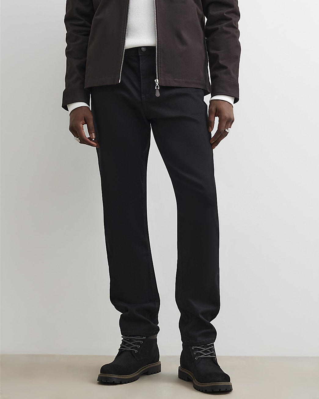 Slim Fit Stretch Jeans in Black - Image 4 Slim Fit Stretch Jeans in Black