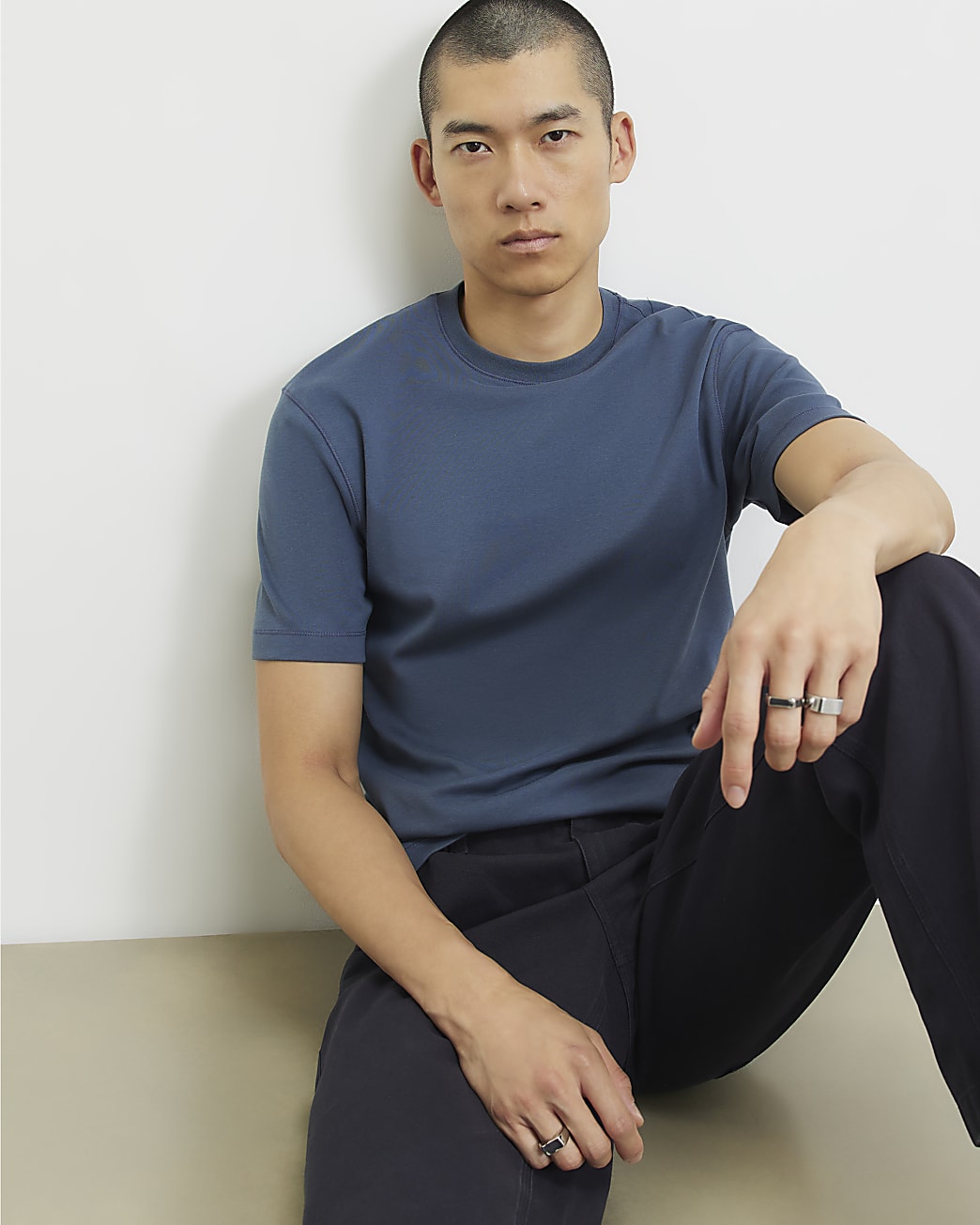 Slim Fit T-shirt in Blue - Image 2 Slim Fit T-shirt in Blue