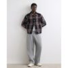 Super Wide Barrel Leg Joggers in Grey