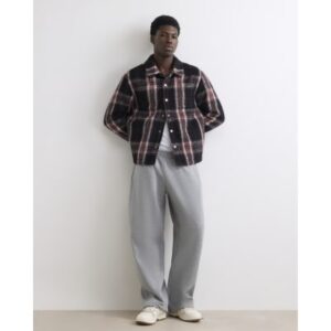 Super Wide Barrel Leg Joggers in Grey