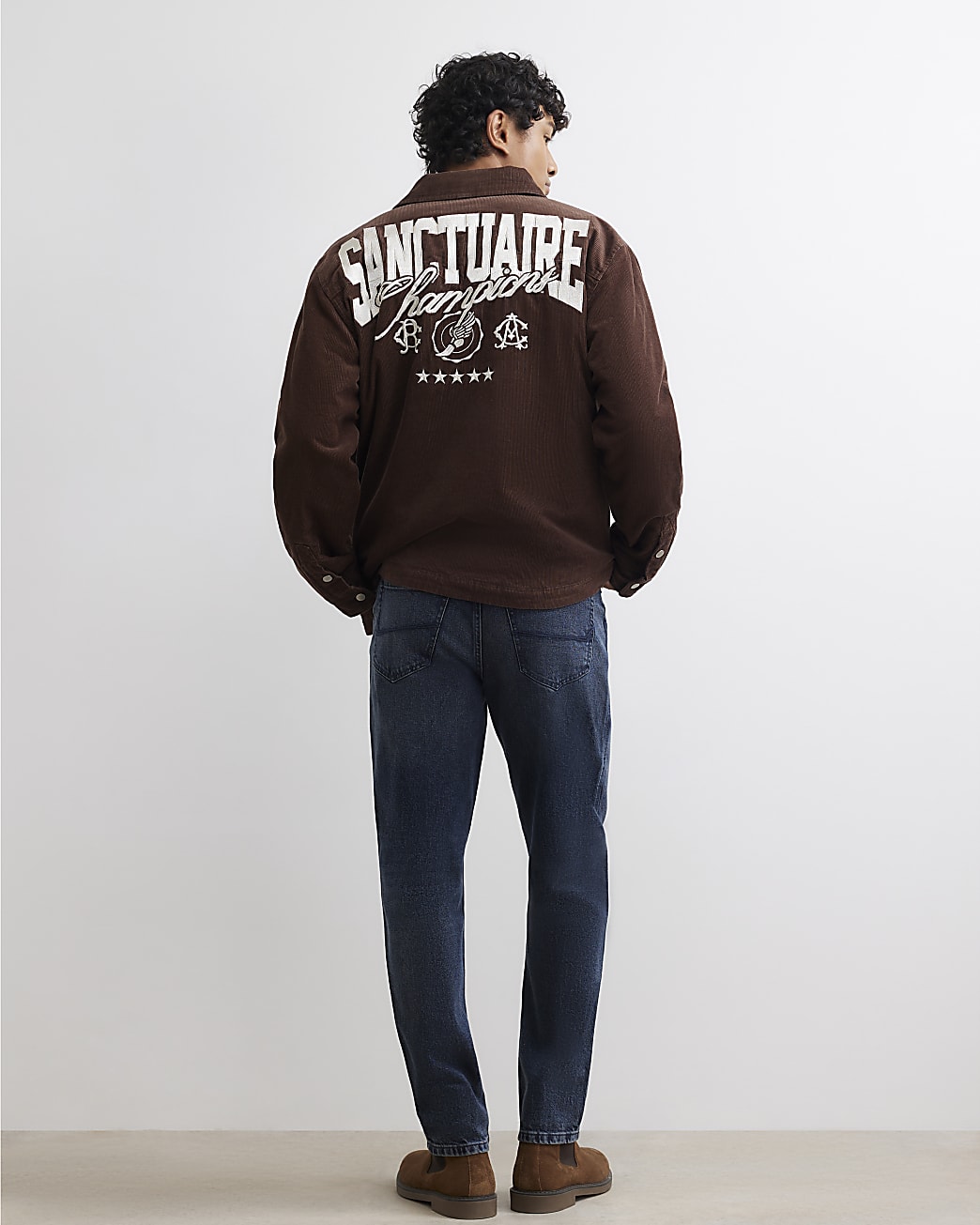 Tapered Fit Jeans in Blue - Image 3 Tapered Fit Jeans in Blue