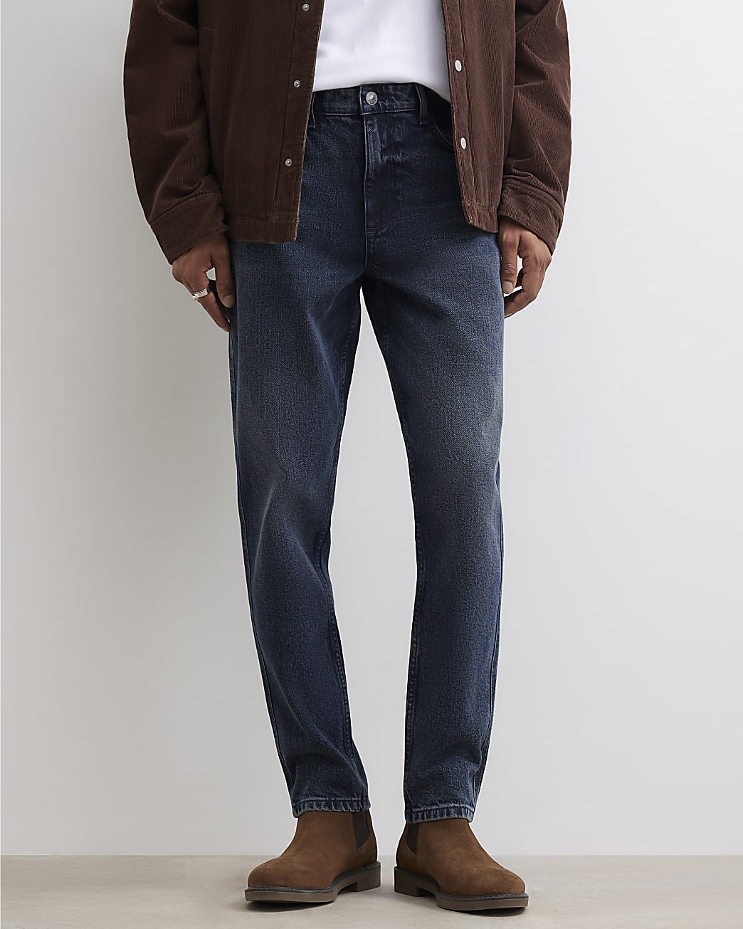 Tapered Fit Jeans in Blue - Image 4 Tapered Fit Jeans in Blue