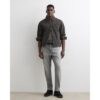 Tapered Fit Stretch Jeans in Grey